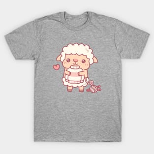 Cute Sheep With Wool Sweater Funny T-Shirt